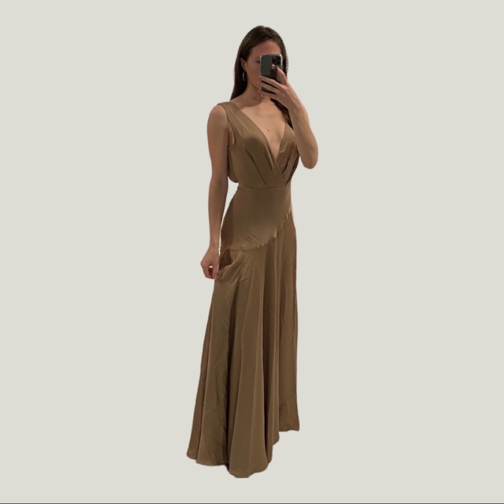 SALE 💝Free People Gold Silky Gown